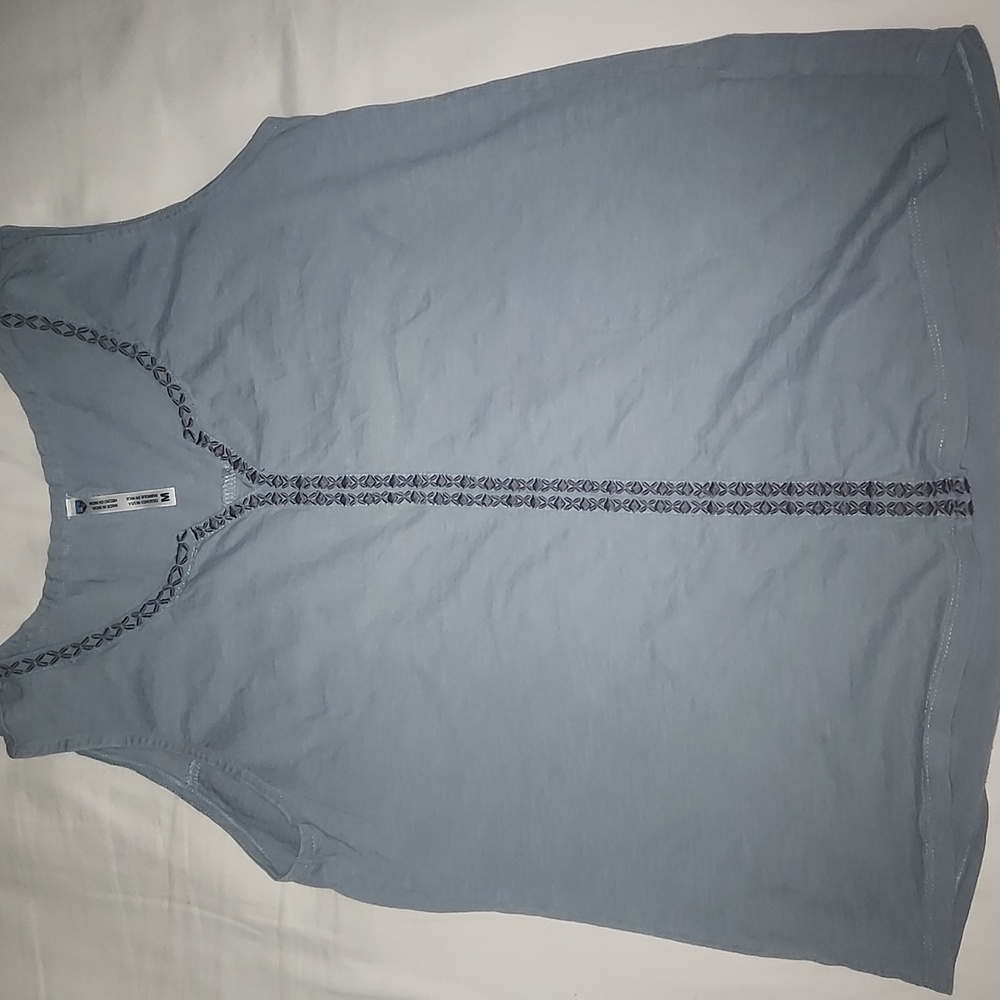 Kuhl Light Blue Tank Top with Embroidered Trim